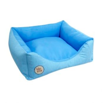 Cama Safira Para Cães e Gatos São Pet Azul Tamanho M