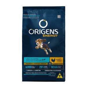 Ração Origens Energy Para Cães Filhotes Sabor Frango e Cereais 15kg