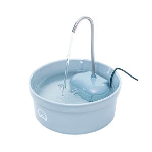 Fonte Bebedouro Aqua Porcelain Amicus Para Cães e Gatos Cinza Bivolt