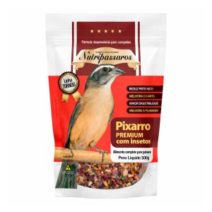 Ração Nutripássaros Premium Para Pixarro com Insetos 500g