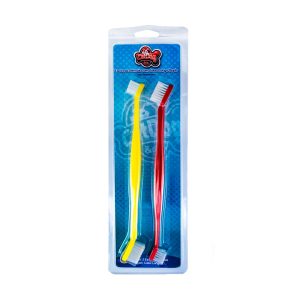 Kit Cat Dog com 2 Escovas de Cabo Longo Cores Sortidas