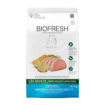 Ração Biofresh Para Cães Adultos Porte Médio Sabor Lombo e Abacaxi 10,1kg