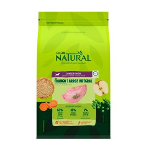 Ração Guabi Natural Para Cães Adultos Porte Médio Sabor Frango e Arroz Integral 20kg