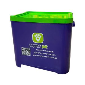 Porta Ração Popular Pet Roxo 30 Litros