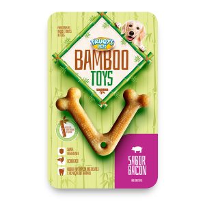 Brinquedo Mordedor Para Cães Osso Bamboo V Pequeno Truqys Pet