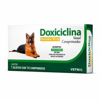 Antibiótico Doxiciclina 100mg Para Cães Vetnil 14 Comprimidos