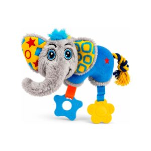 Brinquedo Pelúcia Para Cães Elefante com Mordedor Azul Savana Pet