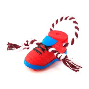 Brinquedo Mordedor Para Cães Chuteira Baby com Corda Petgrows Cores Sortidas
