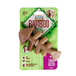Brinquedo Mordedor Para Cães Osso Bamboo Peixe Truqys Pet
