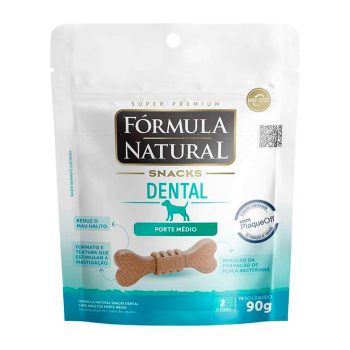 Biscoito Snack Fórmula Natural Dental Cães Adultos Porte Médio 90g