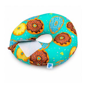 Colar Donut Para Cães e Gatos Verde Claro com Estampa Donuts Blive Tam.PP