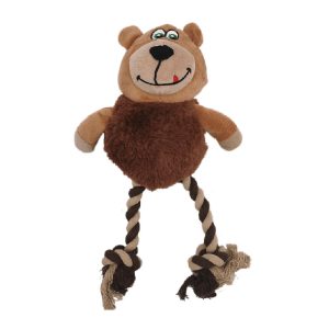 Brinquedo Pelúcia Para Cães Urso com Corda Savana Pet