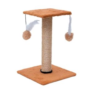 Arranhador Para Gatos Plataforma Quadrada Bege São Pet 26x26x37cm