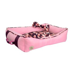 Cama Para Cães e Gatos Ayla Selva Rosa São Pet Tamanho P