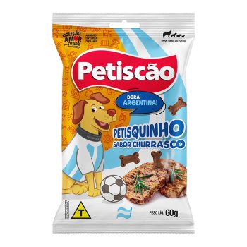Bifinho Petiscão Petisquinho Argentina Para Cães Sabor Churrasco 60g
