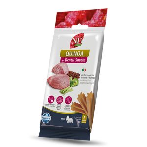 Petisco N&D Quinoa Dental Cães Raças Mini e Pequenas Sabor Cordeiro, Quinoa, Brócolis e Aspargo 60g