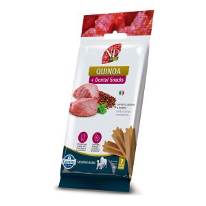 Petisco N&D Quinoa Dental Cães Raças Médias e Grandes Sabor Cordeiro, Quinoa, e Hortelã 100g