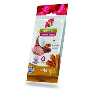 Petisco N&D Quinoa Dental Cães Raças Mini e Pequenas Sabor Codorna, Quinoa, Coco e Cúrcuma 60g