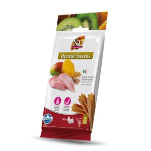 Petisco N&D Tropical Selection Dental Cães Raças Mini e Pequenas Sabor Frango, Cereais e Frutas Tropicais 60g