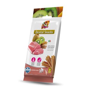 Petisco N&D Tropical Selection Dental Cães Raças Médias e Grandes Sabor Suíno, Cereais e Frutas Tropicais 100g