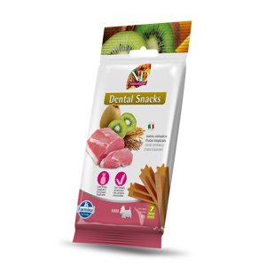 Petisco N&D Tropical Selection Dental Cães Raças Mini e Pequenas Sabor Suíno, Cereais e Frutas Tropicais 60g