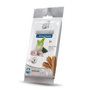 Petisco N&D White Dental Cães Raças Médias e Grandes Sabor Robalo, Erva-doce e Spirulina 100g