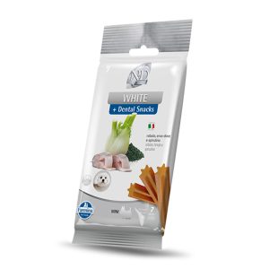 Petisco N&D White Dental Cães Raças Mini e Pequenas Sabor Robalo, Erva-doce e Spirulina 60g