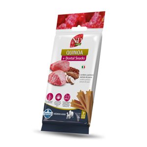 Petisco N&D Quinoa Dental Cães Raças Médias e Grandes Sabor Cordeiro, Quinoa e Extrato de Yucca 100g