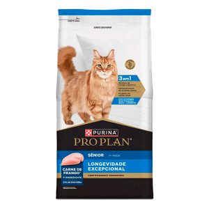 Ração Purina Pro Plan Longevidade Excepcional Gatos Sênior 7+ Sabor Frango 3kg